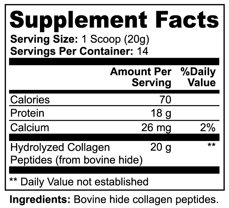 Grass-Fed Hydrolyzed Collagen Peptides (Unflavored)
