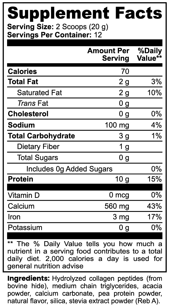 Grass-Fed Hydrolyzed Collagen Peptides (Vanilla)
