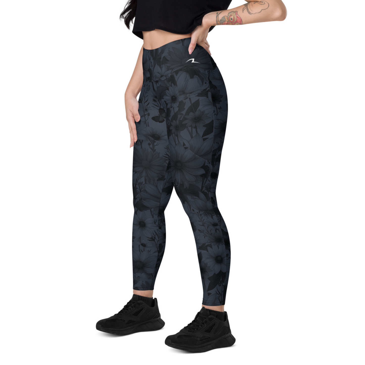 Noir Bloom Recycled Leggings
