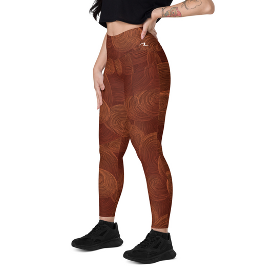 Rust Spiral Recycled Leggings